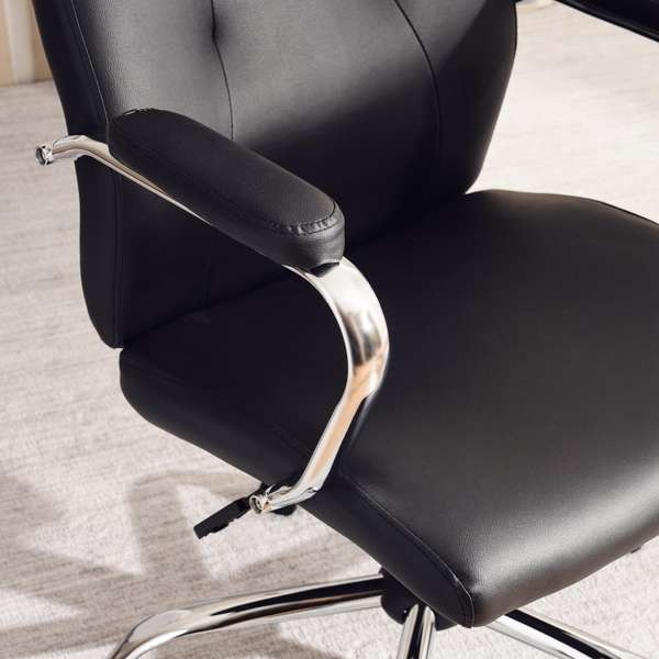 LORENE OFFICE HIGH BACK CHAIR PU BLACK SILVER